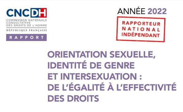 Rapport : "Orientation sexuelle, identité de genre, intersexuation: de l'égalité à l'effectivité des droits"