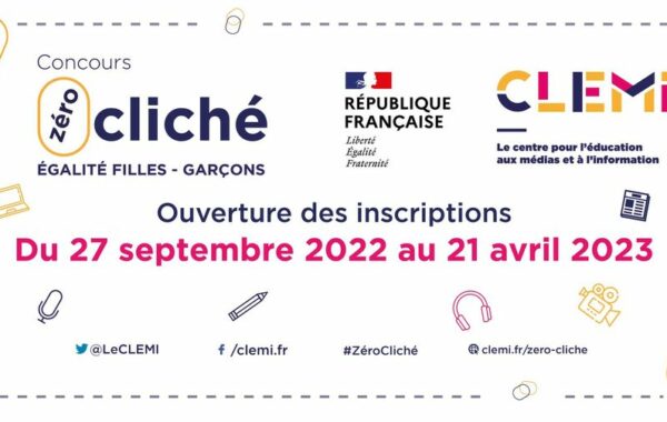 CONCOURS ZÉRO CLICHÉ POUR L'ÉGALITÉ FILLES-GARÇONS : édition 2023