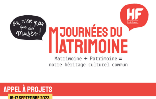 Journée du Matrimoine Ile de France : appel  à projets