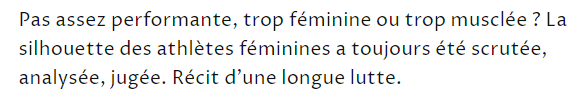 Trop musclées : le long chemin des athlètes féminines pour ne plus être jugées sur leur physique