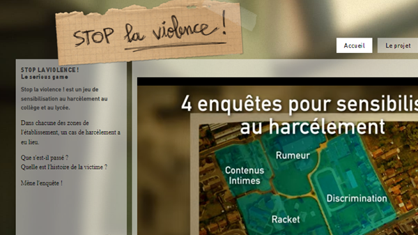 « Stop la violence ! » un serious game pour prévenir les violences et le harcèlement