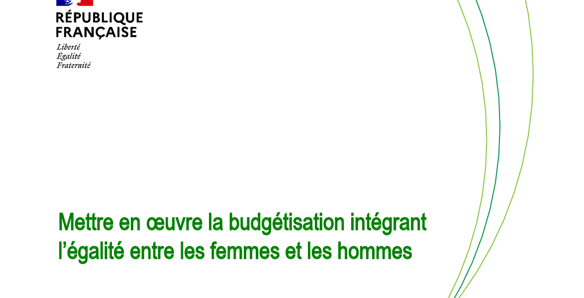 La budgétisation intégrant l'égalité entre les femmes et les hommes (BIE)