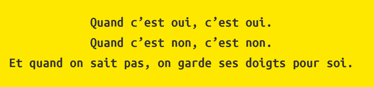 "Quand c'est oui, c'est oui", le rythme qui sert la pédagogie